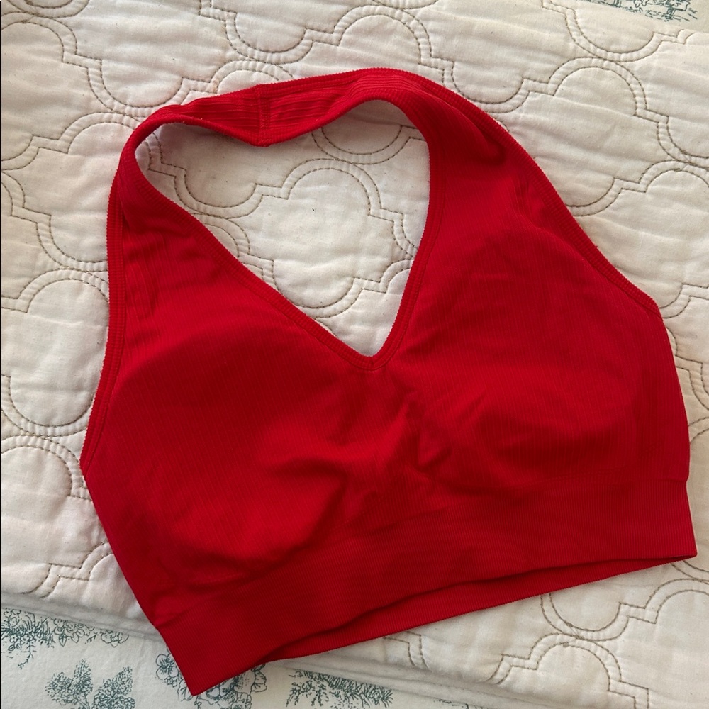 RED SPORTS BRA TOP
